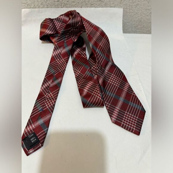 NWOT Kenneth Cole Plaid/Stripe Tie - Picture 1 of 5